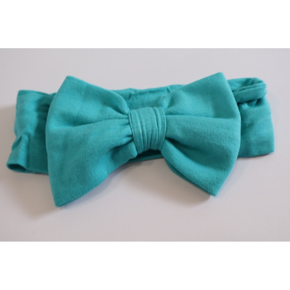 Little Sleepies Blue Bow Headband NB-3T